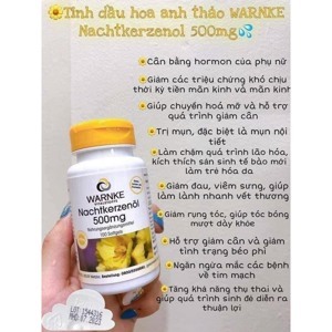 Tinh dầu hoa anh thảo Warnke Nachtkerzenol 500mg - 100v