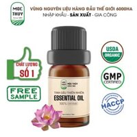 Tinh Dầu Hoa Sen Nguyên Chất Hữu Cơ MỘC THỦY 100ML - Lotus Essential Oil - Khử Mùi Xông Thơm Phòng, Thư Giãn - Đạt chuẩn chất lượng kiểm định - 10ml