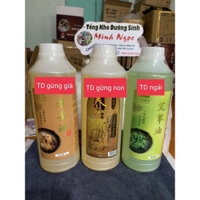 Tinh dầu massage body Gừng - Ngải nóng nhẹ dung tích 1000ml