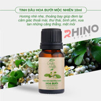 Tinh dầu Nhà Mộc nguyên chất Rhino T101 có kiểm định, treo xe, kẹp điều hòa 10ml - Hoa bưởi - 10ml