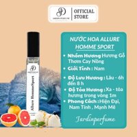 Tinh Dầu Nước Hoa Nam Allure Homme Sport 10ml Jardin Body Mist Hiện Đại Nam Tính Mạnh Mẽ Thơm Lâu Dạng Xịt Tiện Lợi