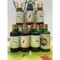 Tinh dầu sả, quế, bạc hà, tràm chưng cất thủ công dung tích 50ml (cam kết 100% tự nhiên)