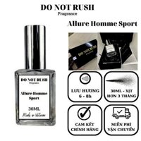 Tinh Dầu Thơm Nam DO NOT RUSH Allure Homme Sport Lưu Hương Lâu Nam Tính, Tinh Tế - Mini 10ml 30ml Dạng Xịt