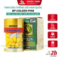Tinh dầu thông đỏ chống đột quỵ Hàn Quốc BP Golden Pine 100 viên - Giảm mỡ máu, cholesterol