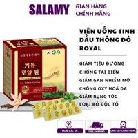 Tinh Dầu Thông Đỏ Royal Cao Cấp Hỗ trợ giảm tiểu đường, lưu thông khí huyết, giảm mỡ máu, huyết áp, Hộp 60 viên -Salamy