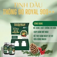 Tinh dầu thông đỏ Royal Hàn Quốc hộp 60 viên, phòng bệnh huyết áp, tim mạch
