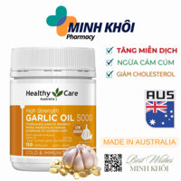 Tinh dầu tỏi Healthy Care High Strength Garlic Oil 5000mg - hộp 150 viên