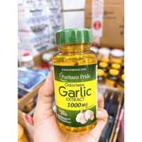 TINH DẦU TỎI PURITANS PRIDE ODORLESS GARLIC EXTRACT 1000MG 100 viên