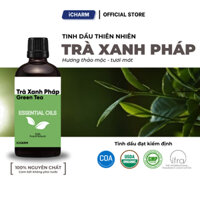 Tinh dầu trà xanh nguyên chất 50ml, 100ml - Tinh dầu thiên nhiên iCHARM  xông phòng ngủ, đuổi muỗi