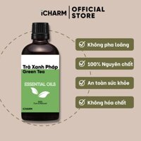 Tinh dầu trà xanh pháp 50ml, 100ml xông phòng, nguyên chất, đuổi muỗi & côn trùng iCHARM