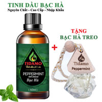 Tinh Dầu Xông Phòng BẠC HÀ 50ML  Tinh Dầu Treo Phòng Treo Xe ô tô Bạc Hà Peppermint - Tinh Dầu Bạc Hà TIDAMO Nguyên Chất Giúp Bảo Vệ Sức Khỏe, Kháng Khuẩn, Thư Giãn Tinh Thần Và Xua Đuổi Côn Trùng