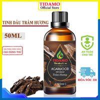 Tinh Dầu Xông Phòng Nguyên Chất TIDAMO 50ML, Tự Chọn Mùi  Có Kiểm Định Chất Lượng  Sử Dụng Với Máy Xông Tinh Dầu Giúp Thơm Phòng, Khử Khuẩn, Tốt Cho Sức Khỏe và Làm Đẹp - Trầm Hương 50ML Agarwood