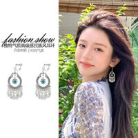 Tính Khí Độc Đáo Tua Rua Xoắn Ốc Kẹp Tai Nữ Cao Cấp Phong Cách Dân Tộc Bông Tai Không Xuyên Qua Bông Tai Retro Niche Bông Tai Thời Trang