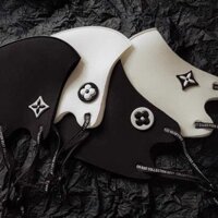 Tính khí đơn giản Cỏ ba lá thiết kế thời trang Sense Mặt nạ trắng đen độc đáo