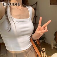 Tính khí thời trang Áo Vest giảm béo cổ vuông dệt kim dành cho nữ Thiết kế thời trang