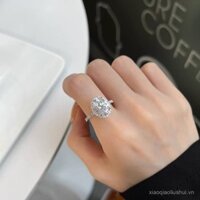 Tinh khiết cấp nhân tạo nuôi cấy kim cương Nhẫn Bạc Nữ Cầu Hôn mô phỏng Nhẫn kim cương nữ