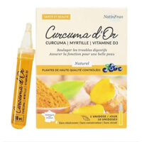 Tinh nghệ Nano Curcuma d’Or NatinFran dạng nước, hộp 10 ống của Pháp