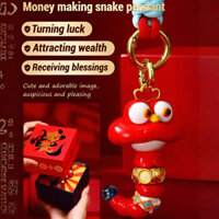 [Tinh tế và độc đáo] Mặt dây chuyền rắn kiếm tiền Móc khóa cao cấp Thiết kế tốt lành vui vẻ Phong cách cổ điển Trang trí lễ kỷ niệm năm mới Treo ❈ ❈ ❈ ❈ ❈ ❈ 🍎