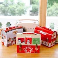 Tình Yêu * Giáng Sinh Hộp Sắt Bánh Quy Kẹo Hộp Đựng Sắt Hộp Đựng Tiền Kẹo Lưu Trữ Hoa Văn Tùy Chọn