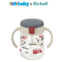 tiNiBaby-Bình ống hút TLI (Xám) Richell RC20354