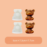 Tinmou Máy Làm Đá Viên 3D Qwdp Khay Bánh Sô Cô La Hình Gấu Teddy Nhỏ Ice Cream Tự Làm