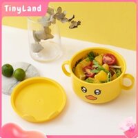 TinyLand Bộ 5 Ngăn Cơm Trưa Đĩa Bát Cốc Muỗng Nĩa Đồ Ăn Hoạt Hình Cho Bé Mẫu Giáo Trường Mầm Non