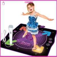 TinyLand Eletronic Dance Pad có Micro 4 Chế Độ Chơi Nhạc Nhiều Loại Chống Trượt Cải Thiện Khả Năng Phối Hợp Thảm Nhảy cho Trẻ Em cmman