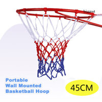 Tinysiry 1 Bộ 45cm Bóng rổ treo tường di động Vòng mục tiêu Vành và Lưới để sử dụng ngoài trời trong nhà