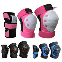 Tinysiry 6 Cái / bộ Người Lớn Trẻ Em Trượt Băng Đầu Gối Cổ Tay Nẹp Miếng Lót Bảo Vệ