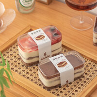 Tiramisu Hộp Đậu Nành Custard Hộp Bao Bì Hộp Bánh Mousse Hộp Đựng Bánh Ngọt Nhựa Trong Suốt Bao Bì Hộp