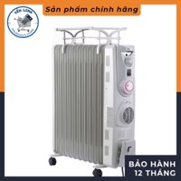 [Tiross-Việt Nam]Lò sưởi dầu 11 thanh Tiross TS 920, có hẹn giờ, quạt sưởi, giá phơi, hộp đựng nước tạo ẩm, 2400-2700W T