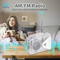 Tishita Cassette Player Di Động Bền Với Tai Nghe Stereo Trong Suốt Dễ Dàng Sử Dụng Máy Nghe Nhạc Di Động Máy Ghi Băng Đài Phát Thanh Máy Nghe Nhạc