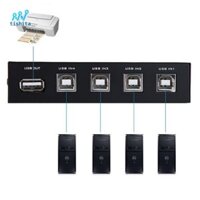 Tishita USB 2.0 Công Tắc Chia Sẻ Bằng Tay KVM Switch Adapter Box 4 Máy Tính Chia Sẻ 1 USB Cho Máy Quét Máy In