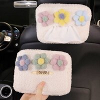 Tissue Box for Car Lambswool Material Multi-Functional Tissue Box Sun Visor Can Hold Armrest Box Car Universal zgcE