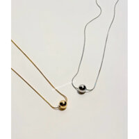 [Titan không đen gì] Dây chuyền bi 2 màu bạc & vàng