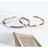Titan (không đen gỉ) - Vòng tay/lắc tay trang sức nữ titan Cuff Daniel Wellington màu vàng Gemma TVT-002