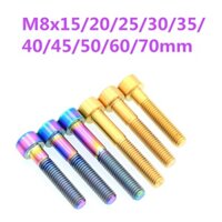 Titan Ti M8x15 20 25 30 35 40 45 50 60 70mm Allen Key Ổ Cắm Đầu Vít Cho Xe Đạp Xe Máy Ô Tô Titan Bu Lông M8 Bộ Phận Động Cơ