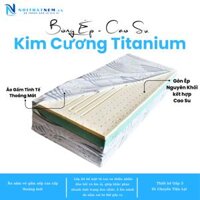Titanium Gấp 3 (Gòn + Cao Su Kháng Khuẩn + Áo Nệm Chần Mousse Gấm Nhung Cao Cấp)