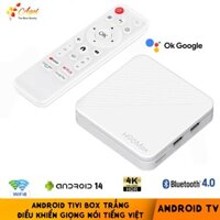 Tivi box H96 Max điều khiển giọng nói tiếng việt hỗ trợ bluetooth Wifi 2 băng tần Android 14 cài sẵn các ứng dụng