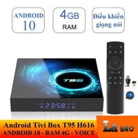 tivi box T95 mới Android 10 4GB RAM 32GB ROM Android 10 có điều khiển giọng nói