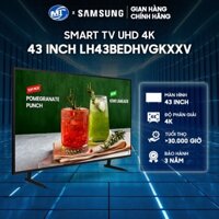 Tivi Samsung 43 Inch UHD thiết kế màn hình phẳng tinh giản, độ phân giải 4K rõ nét