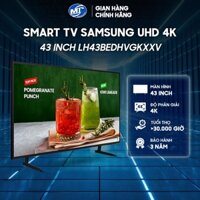Tivi Samsung 43 Inch UHD thiết kế màn hình phẳng tinh giản, độ phân giải 4K rõ nét