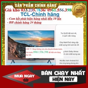 Tivi Smart TCL 4K 65 inch L65P8-UF