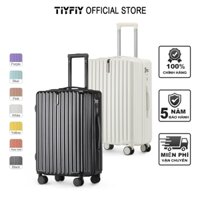 TiYFiY Vali Kéo Du Lịch Bo Góc vân ngang sọc dọc Thời Trang Cao Cấp Nhựa siêu dẻo PC/ ABS Bền Bỉ chống va đập trầy xước