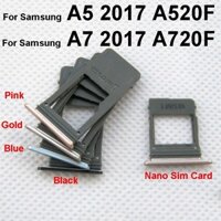 Tj9a Dual SIM Khay Đựng Thẻ Cho Samsung A5 2017 A520F A7 2017 A720F Khay Đựng Thẻ Đơn Khe Cắm SD Repl