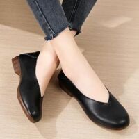 Tjedfhf da Giày búp bê múa ba lê nữ Kicking doudou thường ngày giày màu nude dây chằng gân bò cơ sở thoáng khí chống trượt baita 35-40