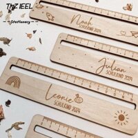 Tkzieel 4 Dụng Cụ Vẽ, Thước Thẳng Sáng Tạo Dễ Thương, Quà Tặng Dụng Cụ Đo Bằng Gỗ Sinh Viên