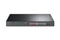 TL-SL1218MP 16-Port 10/100Mbps + 2-Port Gigabit Unmanaged PoE Switch