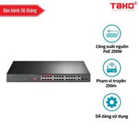 TL-SL1226P 24-Port 10/100Mbps + 2-Port Gigabit Unmanaged PoE+ Switch
