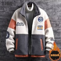 TLHGQ Áo khoác lông cừu nam sang trọng Áo khoác lông cừu cực Áo khoác cotton